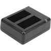 Tbest Supporto di Ricarica Portatile per Caricabatteria per Fotocamera a Doppia Porta per 9