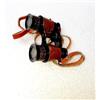 RK NAUTICAL INSTRUMENT Binocolo marittimo vintage, vetro nero antico con cinturino in pelle marrone, pezzo decorativo da collezione nautica