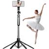 Generisch Treppiede per telefono con luce | 180 cm supporto a zampe selfie stick | registrazione di supporto telefonico, accessori per creatore di contenuti remoti supporto per cellulare per
