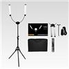 Yidoblo FX-480ii Pieghevole 50W 3200K-5500K LED Video Studio Dual Arms Fill Ring Light con Porta di Ricarica USB, 200cm Treppiedi lunghi per telefono fotocamera Youtube Trucco