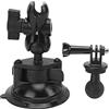 Mtlavishness Supporto a ventosa per auto in ABS per registratore dati per Gopro OSMO Action OSMO Facile da installare e da utilizzare Struttura a doppia sfera Regolazione a 360 gradi Alta