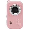 YUEHISY Azione Indossabile per Fotocamera da Pollice, Schermo a Colori per Registrazione Video 1080P Piccola Fotocamera retrò per Animali Domestici da Escursionismo in bicicletta(128GB) (PINK)