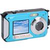 VBESTLIFE Fotocamera Subacquea da 2,7 K con Doppio Schermo Zoom 16X da 48 MP per Immersioni con Snorkeling, Fotocamera Digitale Compatta con impermeabilità Fino a 11 Piedi (BLUE)