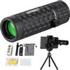 Generic Telescopio monoculare ad alte prestazioni, telescopio monoculare ad alte prestazioni - Potente con adattatore per smartphone, treppiede e borsa portatile - Telescopio monoculare ad alta luce