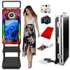 VANYA Stand fotografico specchio, schermo tattile da 21,5 con luce quadrata e luce RGB, Mini PC integrato, Magic Mirror Photo Booth per eventi (Black, 21.5in Full Set)