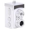 ciciglow Piccola Fotocamera CCD retrò, Mini Fotocamera Portachiavi 1080P con Schermo da 1,14 Pollici e Obiettivo Grandangolare da 120°, Mini Digitale da 300 MAh per la (WHITE)