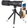 ASYQ 10-300x40mm Bak4 Prisma Cannocchiale Telescopi Monoculari con Supporto per Smartphone e Treppiede per Adulti Bird Watching Campeggio Escursionismo