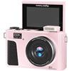 Annadue 8K UHD da 88MP Digital Camera, Telecamera da Viaggio WiFi con Schermata a Fogli Mobili da 3 180 °, Zoom Digitale 18x, Autofocus, Luce Riempimento, Anti -shake, Videocamera (Roseo)