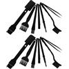 LOORGVEL Set 14 Pezzi Spazzole Antistatiche in Nylon per Pulizia Tastiera Computer Monitor Fotocamere e Cruscotti Auto - Kit Multifunzionale Setole Dure per Rimozione Polvere -