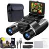 Vazussk Binocolo digitale LCD da 2,4 pollici con fotocamera per adulti, 48 MP 2.5 K 12 x 32 video ricoder per bird watching, caccia, concerti e giochi sportivi, 32 G