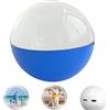 Generic Album fotografico digitale con sfera di cristallo 3D, lettore video a sfera di memoria, con display a LED, sfera di cristallo personalizzabile, regalo per anniversario, compleanno (blu)
