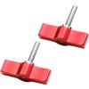 FEICHAO Vite a mano regolabile doppia/singola ala 2Pack per macchina fotografica (M5* 20 rosso)