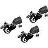 Oxxggkao 3Pcs 25MM Diametro C Stand Rotazione Caster Wheel Set per Fotografia Pieghevole Luce Studio Fotografia Stand Luce Treppiede Ruote Illuminazione Studio