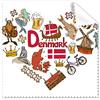 DIYthinker Danimarca Love Heart paesaggio doganale Landmark animali bandiera nazionale Resident dieta illustrazione modello occhiali panno di pulizia del pulitore dello schermo 5PCS