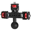 Qcbuegof Supporto regolabile triplo supporto in alluminio 1/4 pollici per Action Camera Phone LED Tripod Live Stream Selfie Stick Professionale Fotografia Equipaggiamento Stand Stand