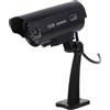 DOITOOL Telecamera Simulata Cctv Finta, Luce LED Rossa Lampeggiante, per Uso Interno ed Esterno, Corpo in ABS Nero Staffa di Montaggio e Viti