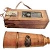 RK NAUTICAL INSTRUMENT Telescopio vintage in ottone con custodia in pelle, 50,8 cm, stile nautico antico