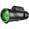 AMRTTWY binocolo. Telescopio mobile monoculare 10X42 con adattatore for smartphone e treppiede for birdwatching, caccia, escursionismo .compatto(Green)
