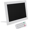 Tbest La Cornice Digitale da 12 Pollici con Risoluzione HD Supporta La Riproduzione di immagini / MP3 / MP4. per Casa e ufficio. Colore Bianco e Alimentatore da 100-240 V (Spina