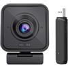 TIEOAXFT Webcam wireless 1080P HD for PC, con microfono, webcam da 2,4 GHz for videoconferenze in streaming live
