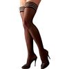 COTTELLI Pantaloncini da donna Cottelli Collection con Top con strip, Nero, Grande