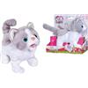 Simba 105893453 - ChiChi Love Little Cat, corre e si muove con la coda, gatto di peluche, con funzione, con suono, adatto a bambini di età superiore a 5 anni, 15 cm,Aus plastica