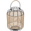 ATMOSPHERA CREATEUR D'INTERIEUR Atmosphera Cosy - Lanterna in metallo e vetro, altezza 33 cm, colore: Nero