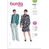 burdastyle Burda Cartamodello X05678BURDA Burda Style 5678 per vestito e camicetta da donna, taglie 36-48