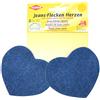 Kleiber - Toppe in Jeans termoadesive a Forma di Cuore, Blu Medio
