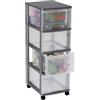 Sundis Rotho Sundis 4155002 Optimo Cassettiera 4 cassetti Polipropilene Argento 38 x 30 x 85,5 cm