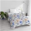 Italian Bed Linen Trapunta Invernale Imbottita Letto Singolo 160x245cm DoubleFace BASIC fantasia SPIRALS, Made in Italy - Piumino Reversibile in morbida Microfibra 200gr/mq - Piumone Lavabile in Lavatrice
