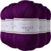 Utopia Crafts DK - Gomitolo di filato doppio, 5 x 100 g (viola)