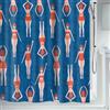 Spirella - Tenda da Doccia antimuffa, Antibatterica, Lavabile, Impermeabile, in Poliestere, Baigneuses 180 x 200 cm, Colore: Blu