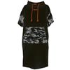 Herding Bench Camouflage Poncho da surf taglia S-M, spugna di cotone di alta qualità, poncho per cambiarsi durante gli sport acquatici, telo da mare assorbente con cappuccio, 335 g/m², per donna e uomo, nero