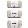 Bernat Softee, Filato in cotone Feather Gray (grigio), confezione da 3 gomitoli da 120 g, nylon, 3 DK (leggero), 220 m, per lavori a maglia, uncinetto e artigianato