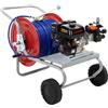 AgriEuro TOP-LINE Kit motopompa a scoppio da irrorazione con carrello - Comet MTP BPX25 PA6 - Per prodotti chimici e acidi