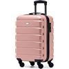 Flight Knight Valigie Rigide in ABS a 4 Ruote Leggere per Bagagli a Mano Approvate per Oltre 100 Compagnie Aeree Tra Cui Easyjet, British Airways, Ryanair, Virgin Atlantic, 55x35x25cm