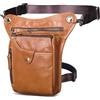 Le'aokuu Uomini Vera Pelle Marsupio per Moto Borsa a Tracolla Messenger a Spalla sacco di bum borsa dell'anca per gambe coscia 211-5