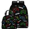 velquessa Zaino personalizzato per bambini Zaino scuola Personalizzata con nome/testo zainetto bambina Borsa porta pranzo termico Personalizzate zaini Regalo Ritorno a Scuola, Per Scuola e Viaggi