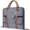 S-ZONE Borsa porta Abiti da Uomo Borsa porta Abiti in Vera Pelle con Finiture in Tela per Viaggi Brevi per Viaggi D'Affari