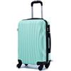 R.Leone Valigia da 1 pezzo Fino a Set 4 Trolley Rigido grande, medio, bagaglio a mano e beauty case 4 ruote in ABS 2037 (Verde Acqua, M Medio)
