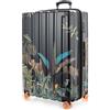 Hauptstadtkoffer Q-Damm - Valigia rigida grande, TSA, 4 ruote, bagaglio da stiva con espansione di volume di 6 cm, 78 cm, 133 litri, Design leopardo