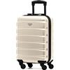 Flight Knight Valigie Rigide In ABS Leggere Con 4 Ruote, Bagaglio A Mano Da Cabina Approvato Per Oltre 100 Compagnie Aeree Come Easyjet, British Airways, Ryanair, E Molte Altre