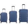 Boleedy Set di 3 Valigie da Viaggio(55/66/77cm) e Valigia Grande Rigide Leggero in ABS Trolley con Ruote a 360°,Bagaglio a Mano per Viaggio e Business