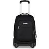 Invicta Trolley Scuola Plug, Nero, 3 in 1, Zaino Doppio Scomparto Con Carrello Sganciabile, Tasca Per PC, Tasca Per Borraccia, 34 lt, Scuola Media e Superiore, Viaggio, Zaino Ragazza, Ragazzo
