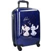 Vadobag STITCH e ANGEL Aloha Valigia rigida in ABS Trolley da Viaggio per Bambini - 4 Ruote - Maniglia Estensibile - 46x33x21cm - Capacità 31 Litri - Colore Blu scuro