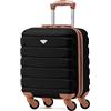 Flight Knight Valigie rigide in ABS leggere a 4 ruote - Bagaglio a mano approvato per oltre 100 compagnie aeree come British Airways, Ryanair e easyJet, valigia da cabina 45x36x20cm