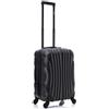 R.Leone Valigia 55x35x25 cm Trolley Bagaglio a mano 4 Ruote in ABS Air Asia, Air France, Ita airways, KLM, EasyJet, Ryanair 20373FR (Nero, Valigia 55x35x25cm)