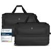 REDOLZ Duffle Essentials Wheeled Duffle Set L Exp. + L Exp. Black