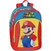 Franco Cosimo Panini SUPER MARIO - Zaino Scuola Ufficiale Super Mario, con 2 Ampi Spazi Centrali, Capiente Tasca Frontale, Spallacci Regolabili e Imbottiti, Retro e Fondo Termoformati, 32x43Hx23cm, Blu e Rosso